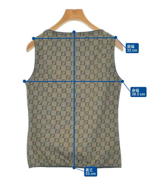 FENDI（フェンディ）ノースリーブ カーキ サイズ:44(L位) レディース/2200629207011