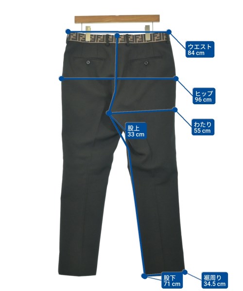 FENDI（フェンディ）スラックス 黒 サイズ:48(L位) メンズ/2200674060036