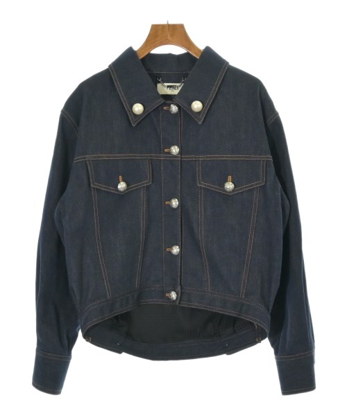 FENDI(フェンディ)デニムジャケット 紺 サイズ:40(M位)/2200672469114