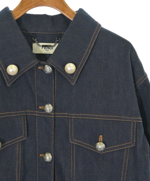 FENDI（フェンディ）デニムジャケット 紺 サイズ:40(M位) レディース/2200672469114