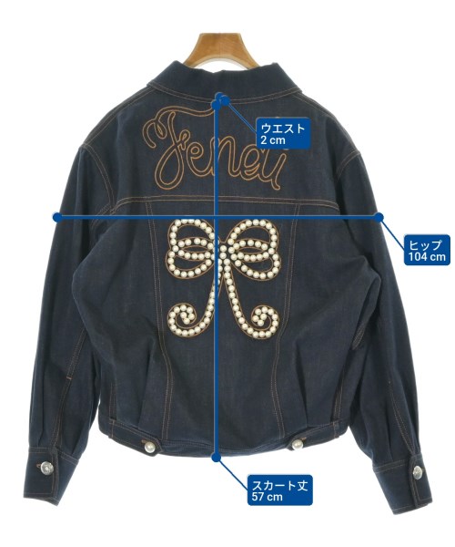 FENDI（フェンディ）デニムジャケット 紺 サイズ:40(M位) レディース/2200672469114