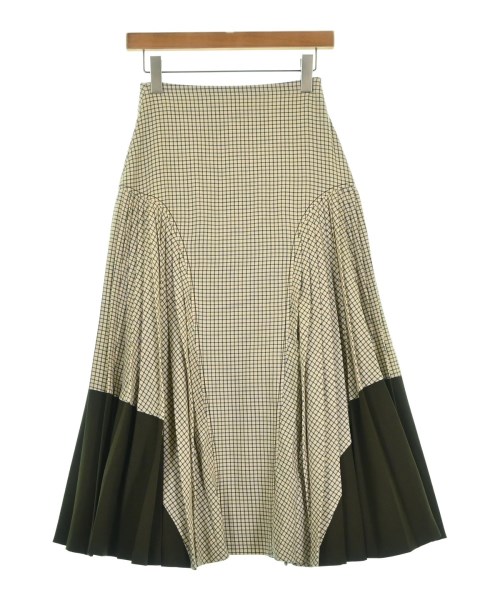 FENDI(フェンディ)ひざ丈スカート ベージュ サイズ:40(M位)/2200672911507