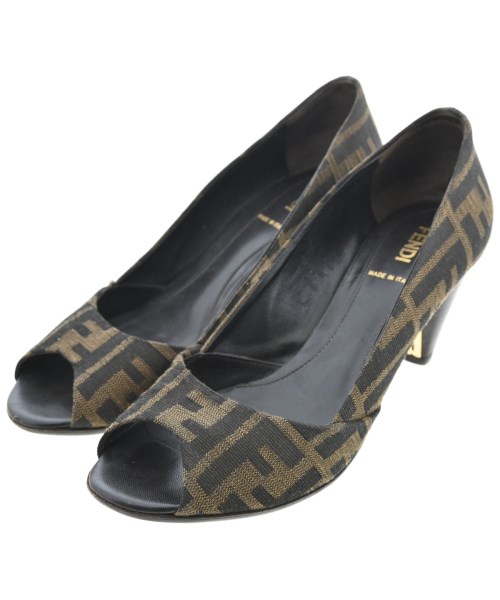 FENDI(フェンディ)パンプス 茶 サイズ:EU36(22.5cm位)/2200677681030
