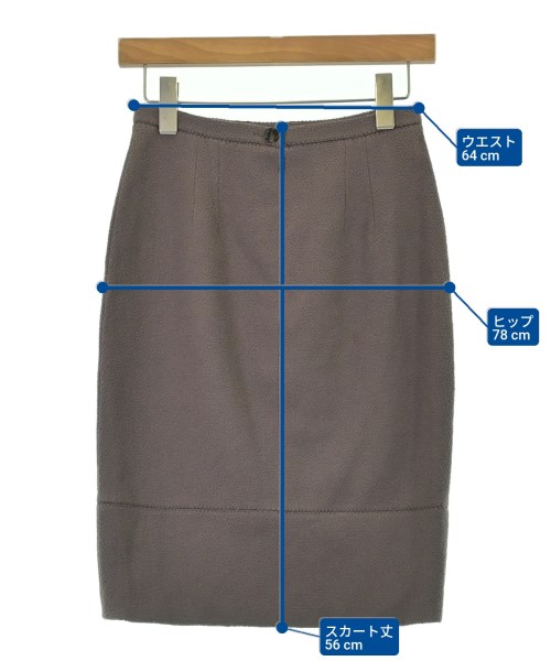 FENDI（フェンディ）ひざ丈スカート 茶 サイズ:38(S位) レディース/2200695855048