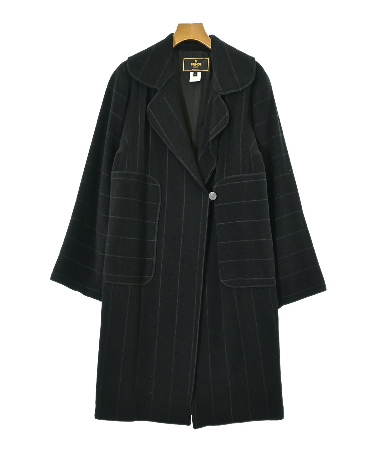 FENDI（フェンディ）チェスターコート 黒 サイズ:38(S位) レディース