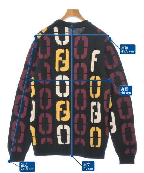 FENDI（フェンディ）ニット・セーター 黒 サイズ:52(XXL位) メンズ/2200698567146