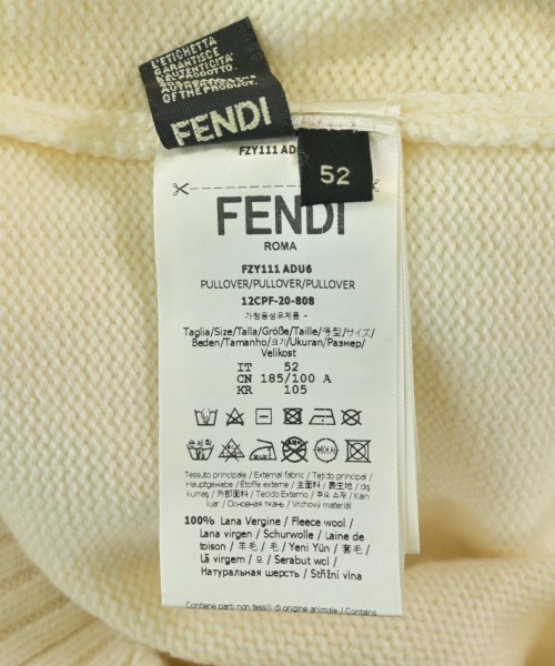 FENDI（フェンディ）ニット・セーター 白 サイズ:52(XXL位) メンズ/2200698567153