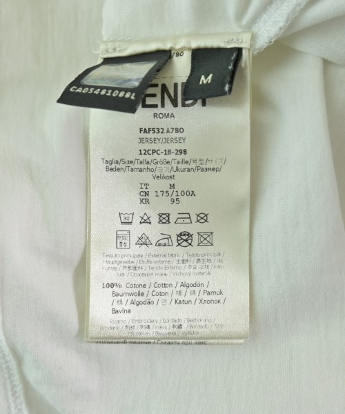FENDI（フェンディ）Tシャツ・カットソー 白 サイズ:M メンズ/2200698986138