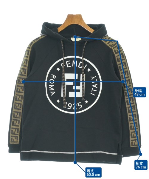 FENDI（フェンディ）スウェット 黒 サイズ:XXS メンズ/2200657894085