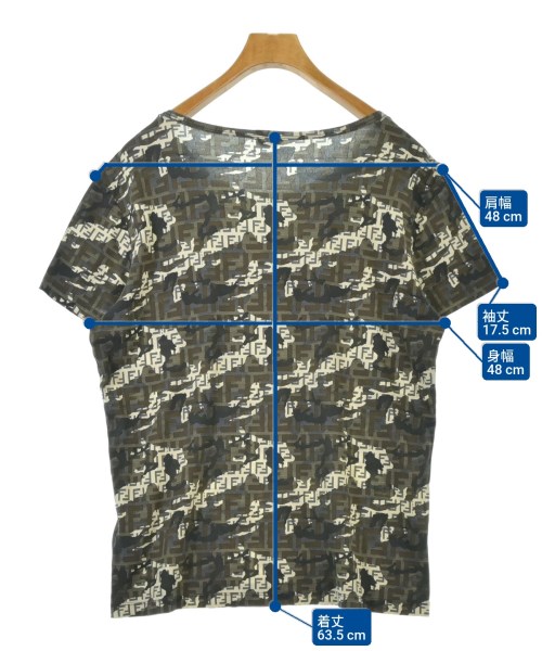 FENDI（フェンディ）Tシャツ・カットソー カーキ サイズ:-(L位) メンズ/2200661765135