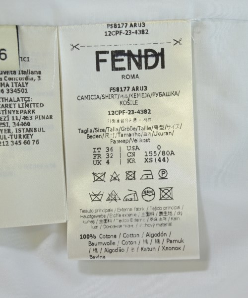 FENDI（フェンディ）カジュアルシャツ 白 サイズ:36(XS位) レディース/2200709741022