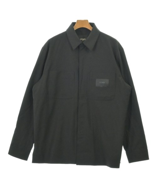 FENDI（フェンディ）カジュアルシャツ 黒 サイズ:52(XXL位) メンズ/2200712936088