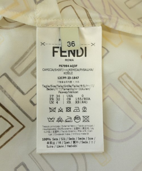 FENDI（フェンディ）ブラウス 白 サイズ:36(XS位) レディース/2200712936286