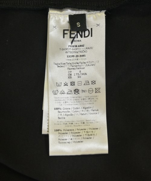 FENDI（フェンディ）Tシャツ・カットソー 黒 サイズ:S メンズ/2200713715057