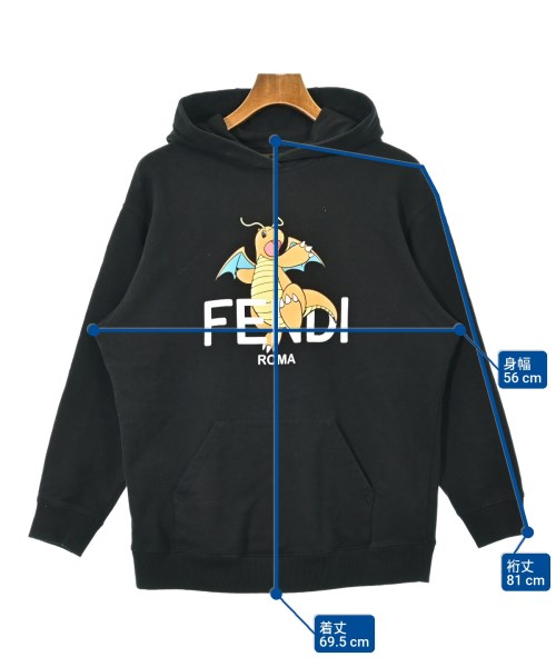 FENDI（フェンディ）パーカー 黒 サイズ:XXS メンズ/2200649420018