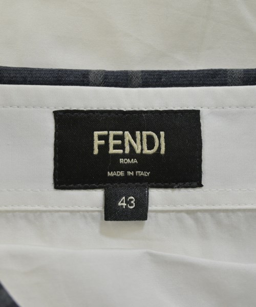 FENDI（フェンディ）ドレスシャツ 白 サイズ:43(XXL位) メンズ/2200650536074
