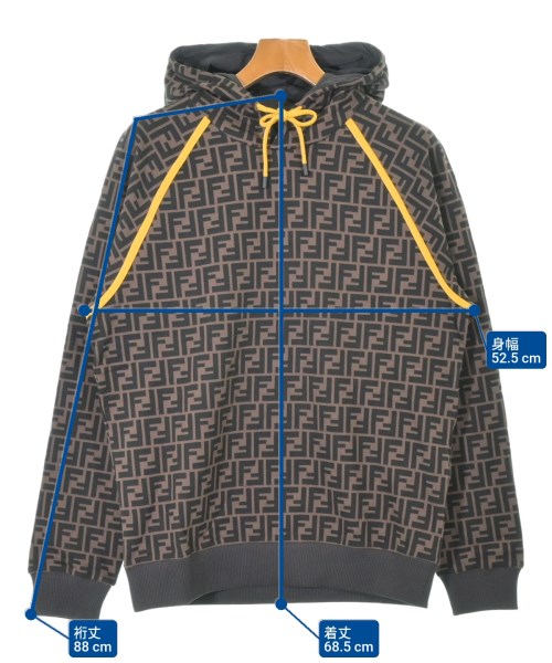 FENDI（フェンディ）パーカー 茶 サイズ:S メンズ/2200652625080