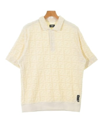 FENDI（フェンディ）ポロシャツ 白 サイズ:M メンズ/2200652625103
