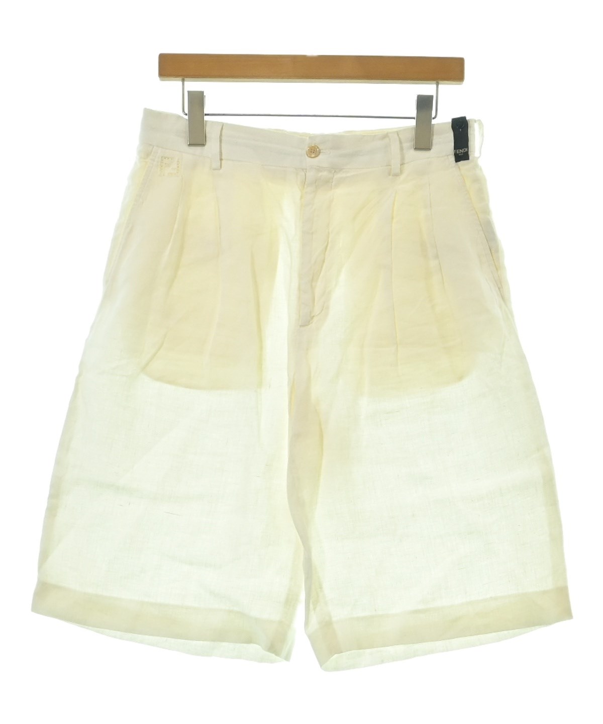 FENDI（フェンディ）ショートパンツ 白 サイズ:46(M位) メンズ