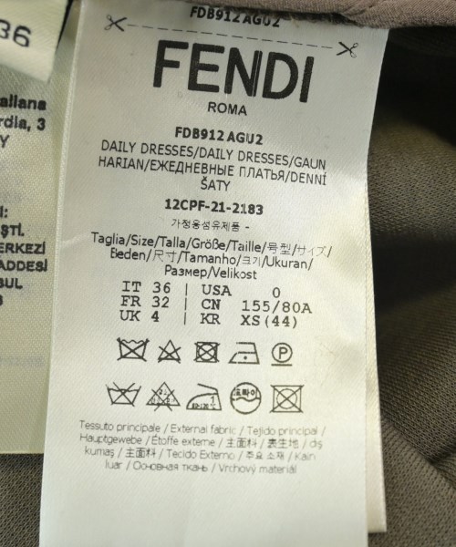 FENDI（フェンディ）ワンピース 茶 サイズ:36(XS位) レディース/2200663941209