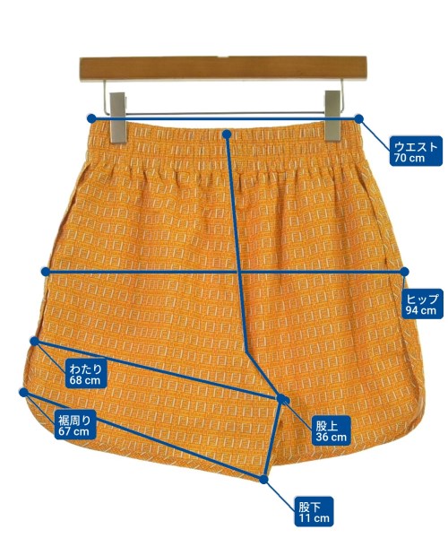 FENDI（フェンディ）ショートパンツ オレンジ サイズ:XS メンズ/2200664063061