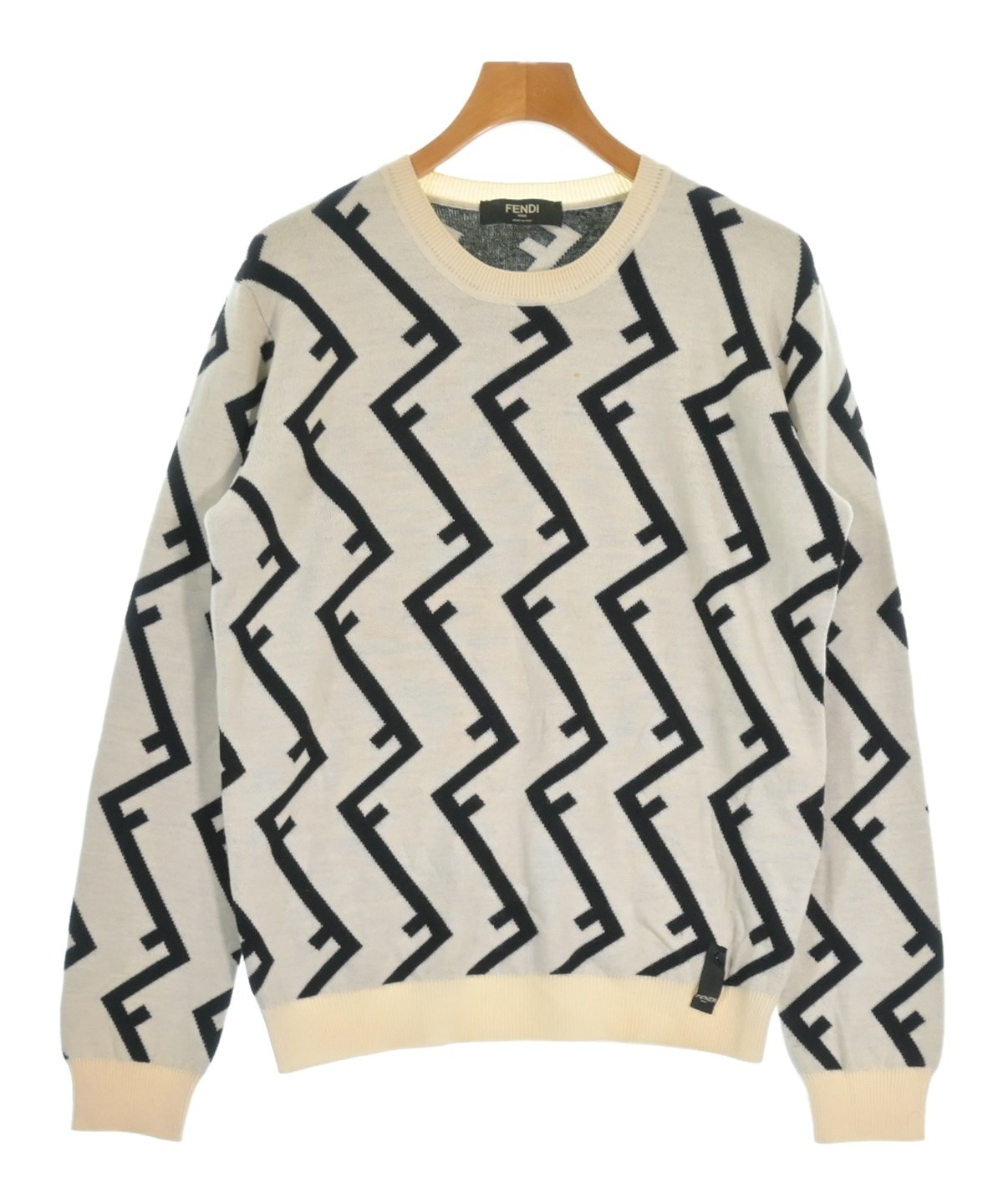 FENDI（フェンディ）ニット・セーター 白 サイズ:48(L位) メンズ