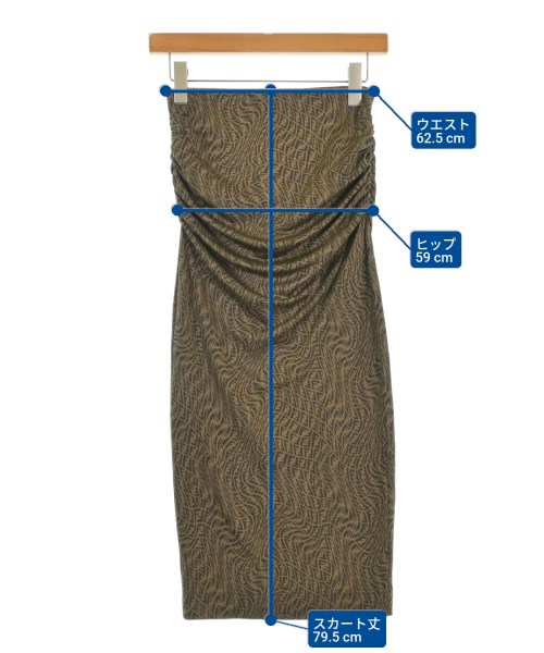 FENDI（フェンディ）ロング・マキシ丈スカート 茶 サイズ:38(S位) レディース/2200663717125