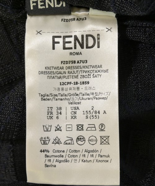 FENDI（フェンディ）ワンピース 紺 サイズ:38(S位) レディース/2200734508034