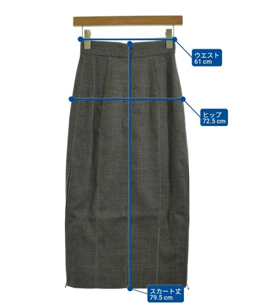 FENDI（フェンディ）ロング・マキシ丈スカート グレー サイズ:36(XS位) レディース/2200697344236