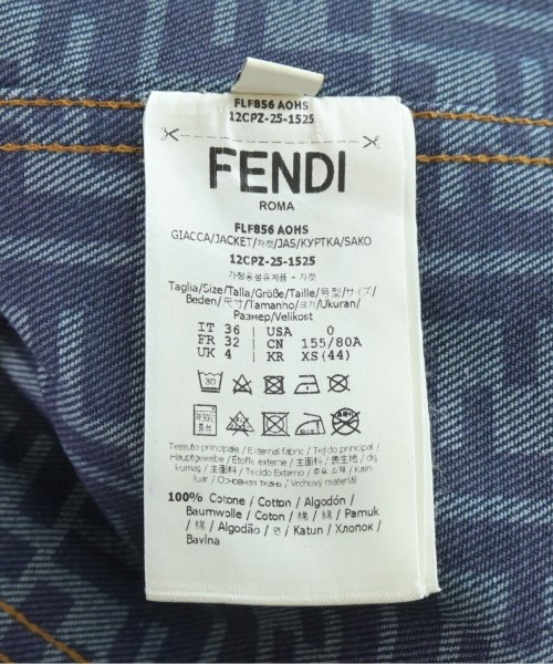 FENDI（フェンディ）デニムジャケット 青 サイズ:36(XS位) レディース/2200718703097