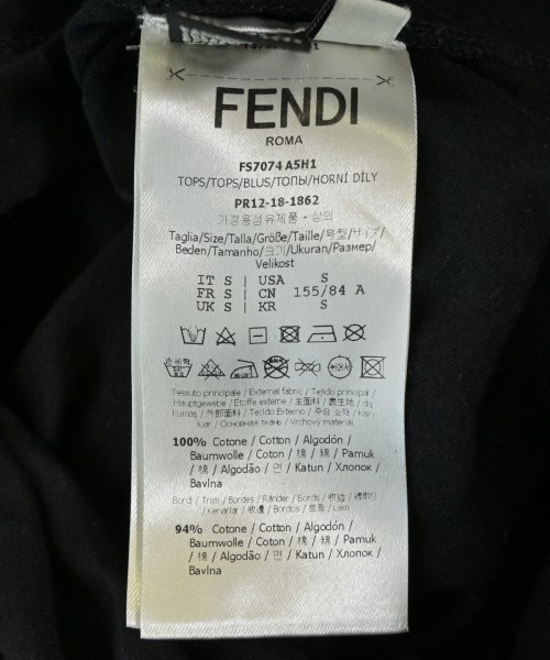 FENDI（フェンディ）Tシャツ・カットソー 黒 サイズ:S レディース/2200724989188