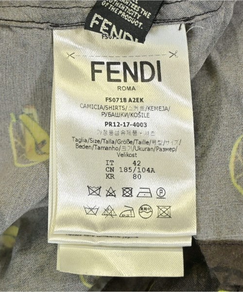 FENDI（フェンディ）カジュアルシャツ 茶 サイズ:42(XXL位) メンズ/2200726053047