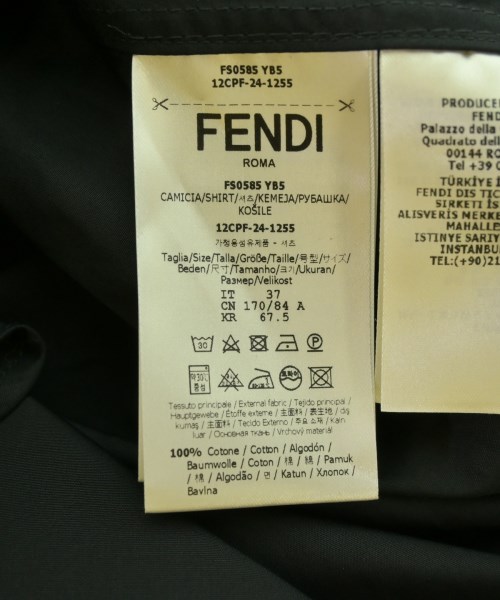 FENDI（フェンディ）カジュアルシャツ 黒 サイズ:37(XS位) メンズ/2200727604071