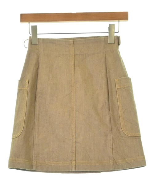 FENDI（フェンディ）ミニスカート ベージュ サイズ:36(XS位) レディース/2200685728055