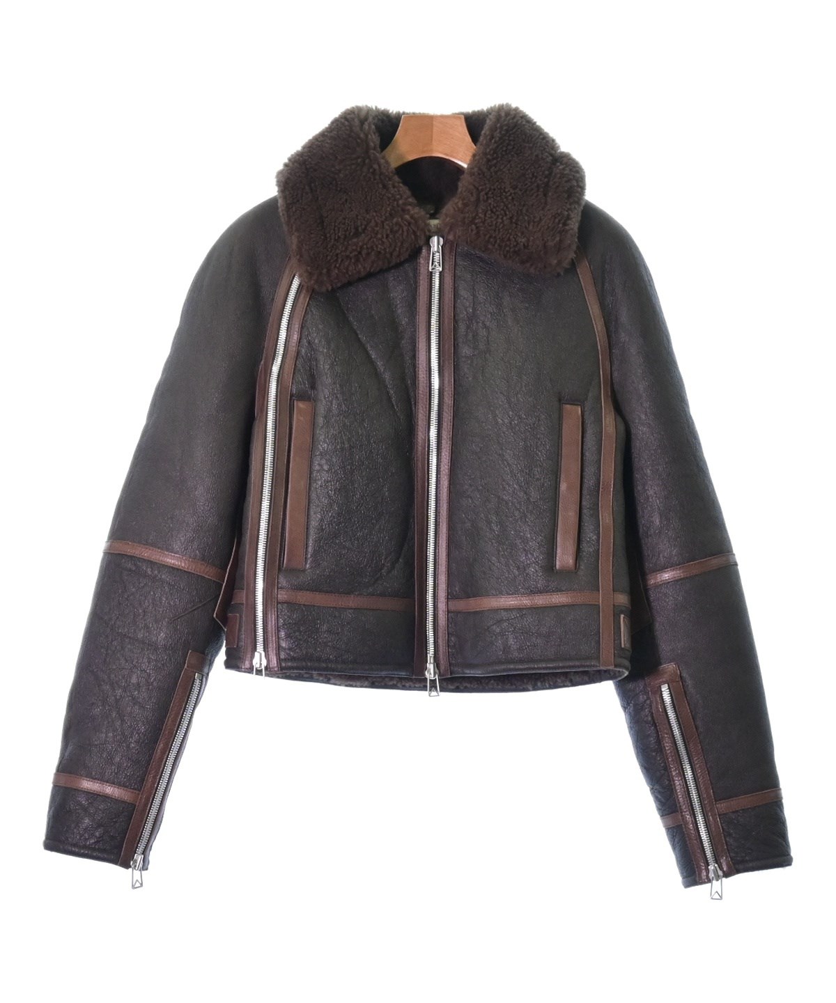 BOTTGA VENETA 革ジャン BOTTEGA VENETA（ボッテガヴェネタ）ライダース 茶 サイズ:46(M