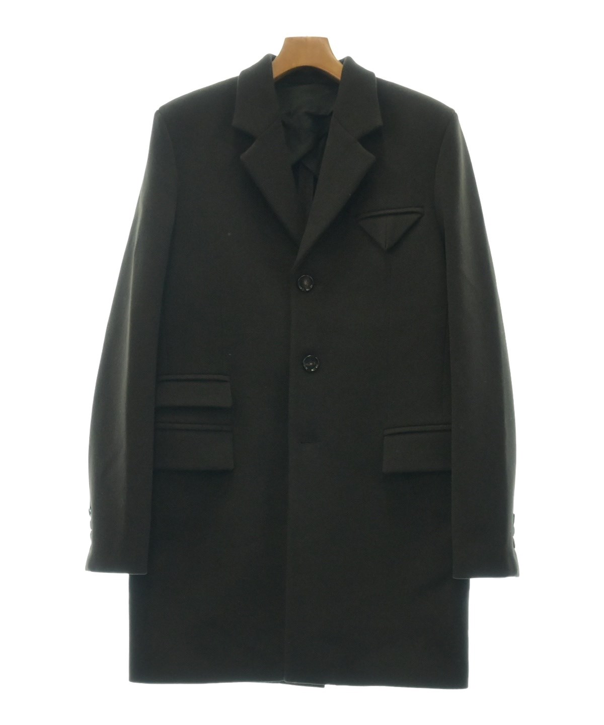 T*y様 Bottega Veneta ボッテガヴェネタ20awウールチェスター BOTTEGA VENETA（ボッテガヴェネタ）チェスターコート 黒 サイズ:44(S