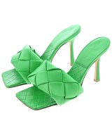 BOTTEGA VENETA（ボッテガヴェネタ）サンダル 緑 サイズ:EU38(24.5cm位) レディース/2200639377070