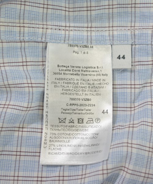 BOTTEGA VENETA（ボッテガヴェネタ）カジュアルシャツ 青 サイズ:44(S位) メンズ/2200629615014