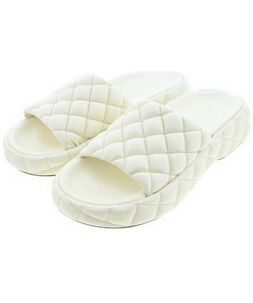 【新品】Bottega Veneta ボッテガ ベージュ サンダル 38 1/2 BOTTEGA VENETA（ボッテガヴェネタ）サンダル 白 サイズ:EU38(24.5cm位