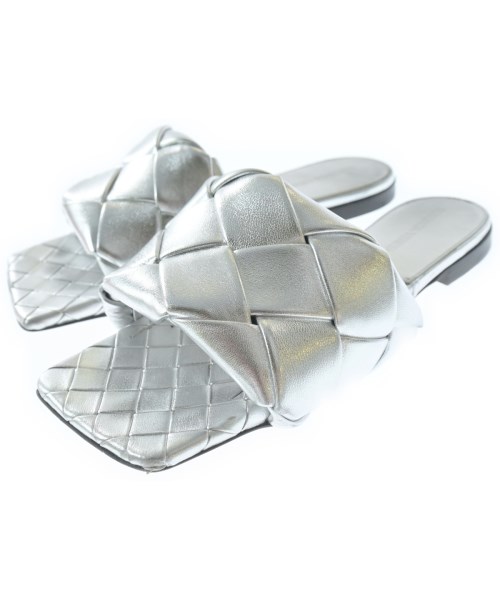 BOTTEGA VENETA(ボッテガベネタ)サンダル シルバー サイズ:EU38(24.5cm位)/2200640069155