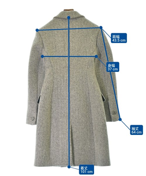BOTTEGA VENETA（ボッテガヴェネタ）チェスターコート グレー サイズ:34(XS位) レディース/2200680187062