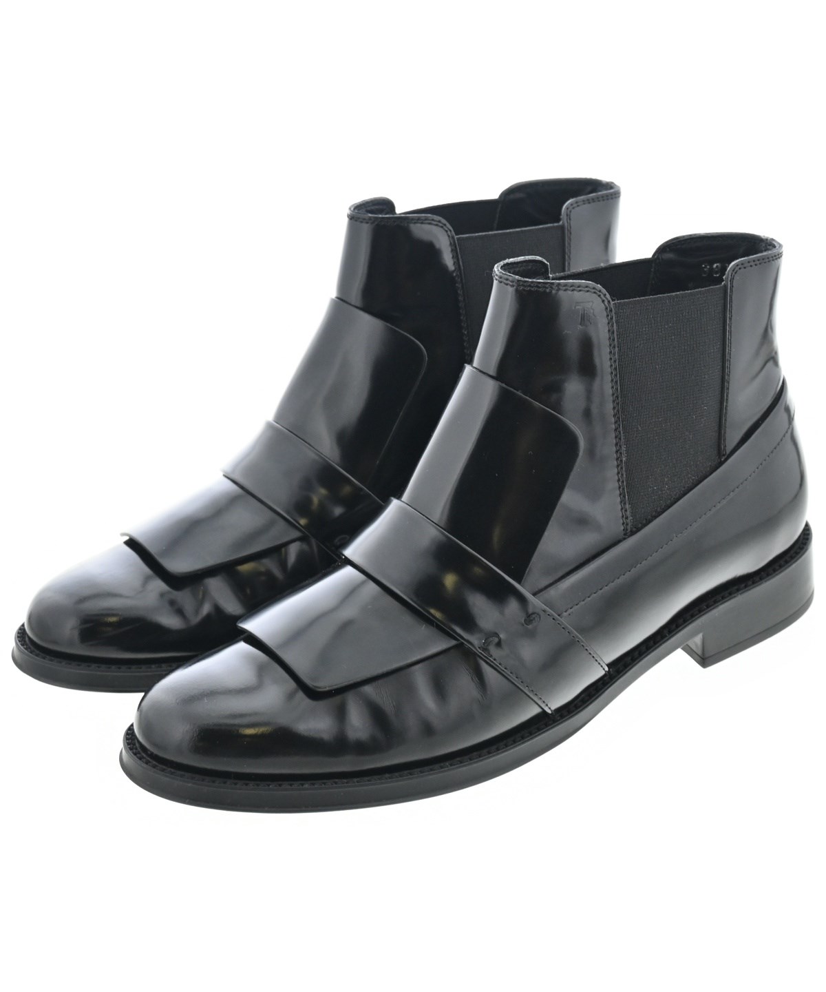 箱あり！トッズ　　TOD'S 　靴　38黒 TOD'S（トッズ）ブーツ 黒 サイズ:EU38 1/2(25cm位) レディース