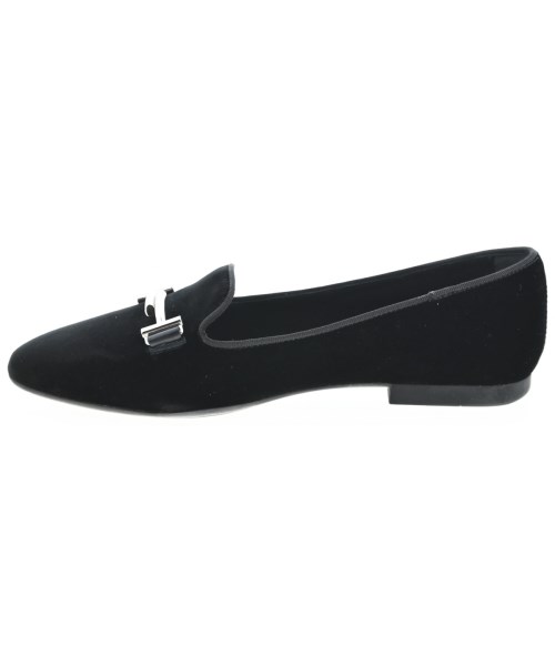 TOD'S（トッズ）モカシン/デッキシューズ 黒 サイズ:EU38(24.5cm位) レディース/2200698344099