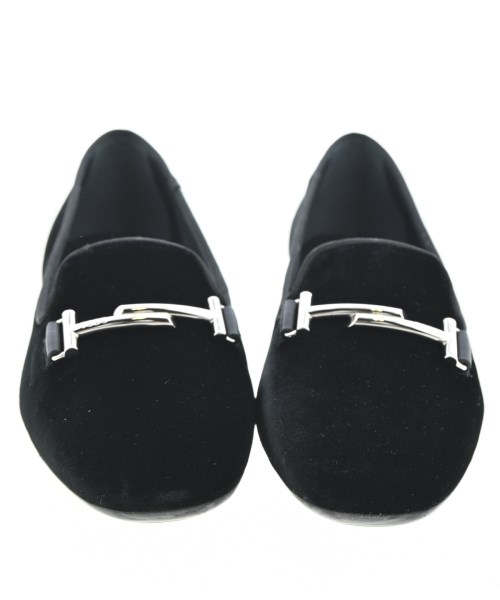 TOD'S（トッズ）モカシン/デッキシューズ 黒 サイズ:EU38(24.5cm位) レディース/2200698344099