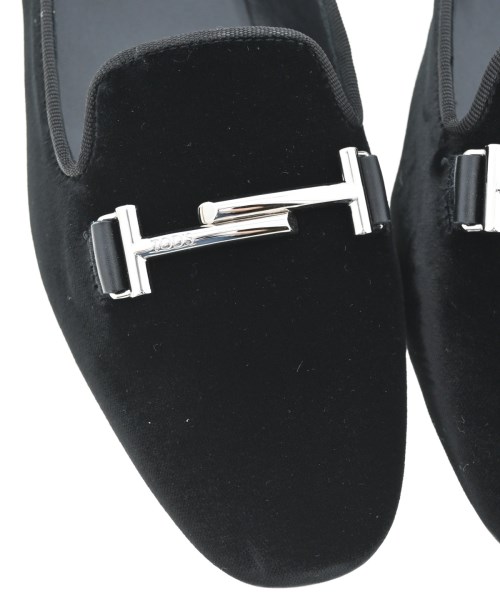 TOD'S（トッズ）モカシン/デッキシューズ 黒 サイズ:EU38(24.5cm位) レディース/2200698344099