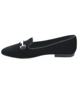 TOD'S（トッズ）モカシン/デッキシューズ 黒 サイズ:EU38(24.5cm位) レディース/2200698344099