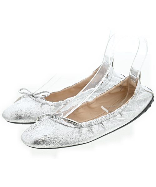 TOD'S(トッズ)バレエシューズ/オペラシューズ シルバー サイズ:EU38 1/2(25cm位)/2200654950173
