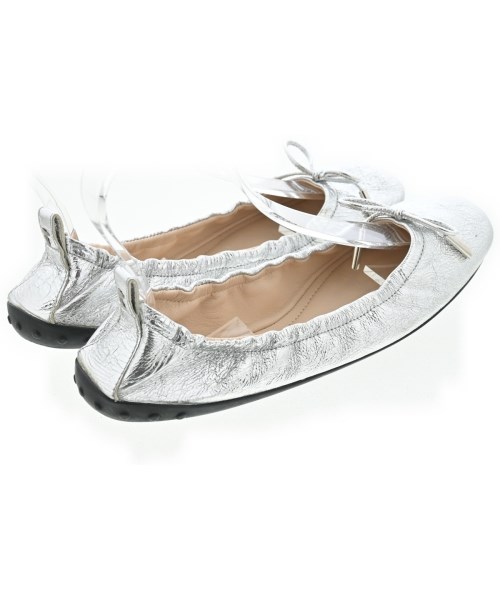 TOD'S（トッズ）バレエシューズ/オペラシューズ シルバー サイズ:EU38 1/2(25cm位) レディース/2200654950173