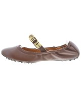 TOD'S（トッズ）バレエシューズ/オペラシューズ 茶 サイズ:EU38(24.5cm位) レディース/2200711867499