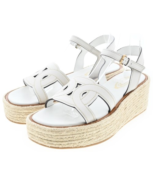 TOD'S(トッズ)サンダル 白 サイズ:EU38(24.5cm位)/2200662056256